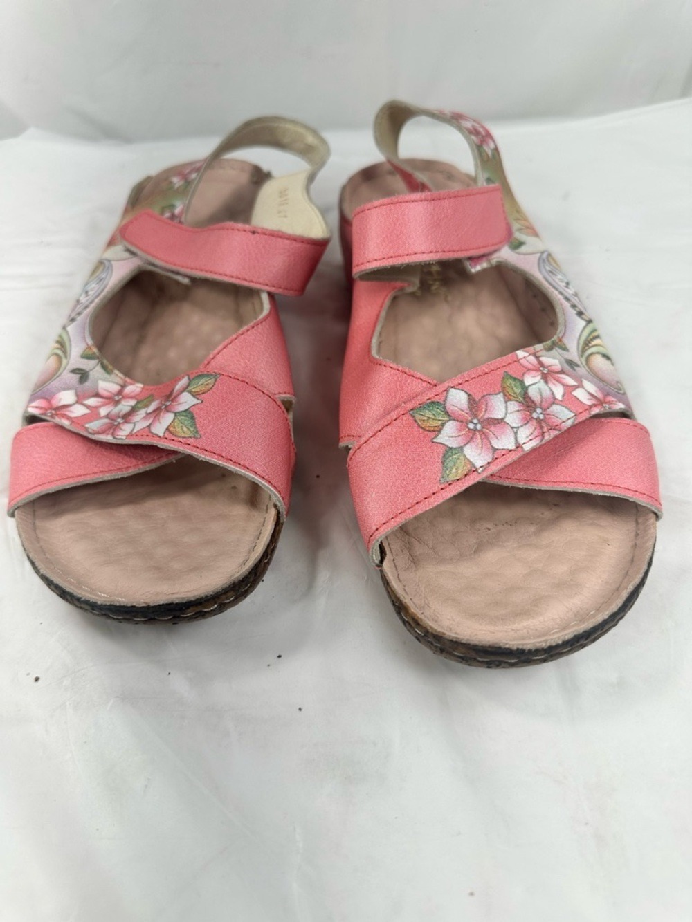 Anuschka Hand Painted Sandals Lilies